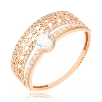 Серебряное кольцо с фианитами