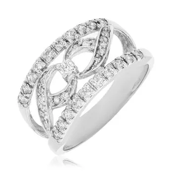 Серебряное кольцо с фианитами