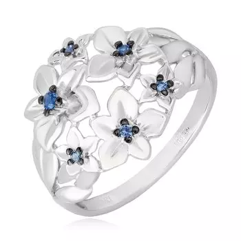 Серебряное кольцо с фианитами