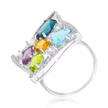 Серебряное кольцо с фианитами