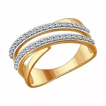 Серебряное кольцо с фианитами