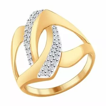 Серебряное кольцо с фианитами