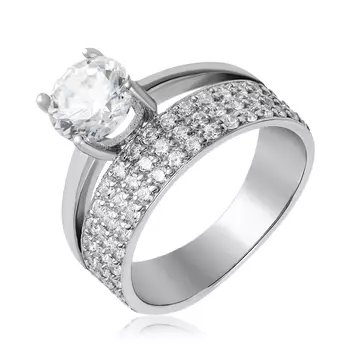 Серебряное кольцо с фианитами