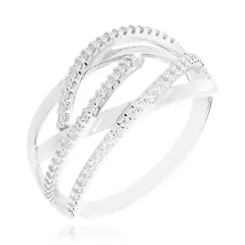 Серебряное кольцо с фианитами