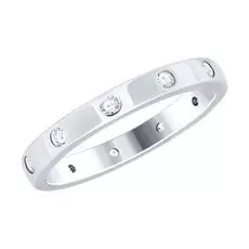 Серебряное кольцо с фианитами