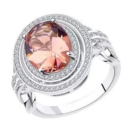 Серебряное кольцо с фианитами