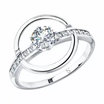 Серебряное кольцо с фианитами