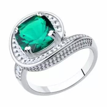 Серебряное кольцо с фианитами