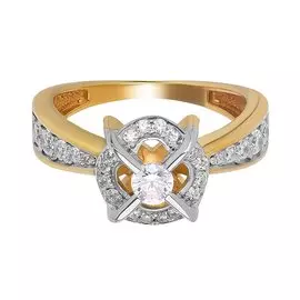 Серебряное кольцо с фианитами