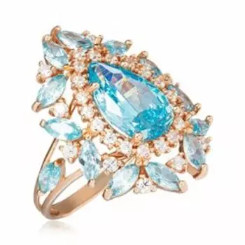 Серебряное кольцо с фианитами и кубическим цирконием