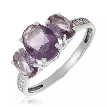 Серебряное кольцо с фианитами