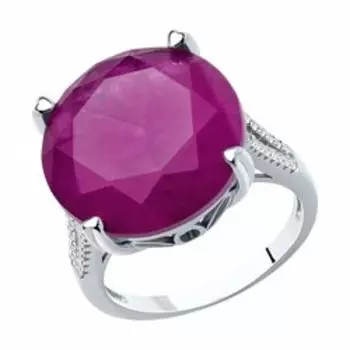 Серебряное кольцо с фианитами