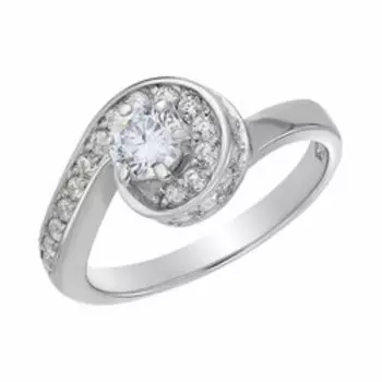 Серебряное кольцо с фианитами