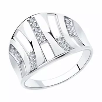 Серебряное кольцо с фианитами