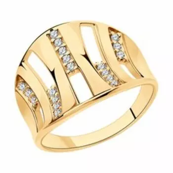 Серебряное кольцо с фианитами