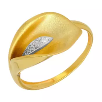 Серебряное кольцо с фианитами "Цветок"