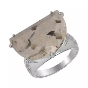 Серебряное кольцо с фианитами и норвежским тинтом