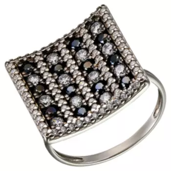 Серебряное кольцо с фианитами и шпинелью