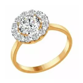 Серебряное кольцо с фианитами Swarovski