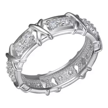 Серебряное кольцо с фианитами "Тиффани"