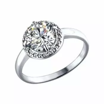 Серебряное кольцо с фианитом