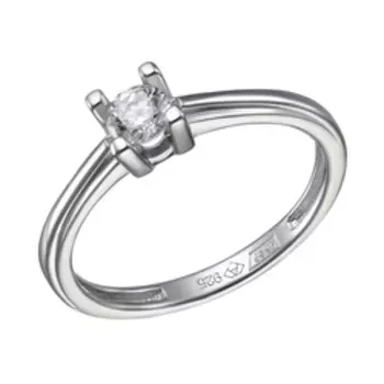 Серебряное кольцо с фианитом