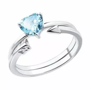 Серебряное кольцо с фианитом