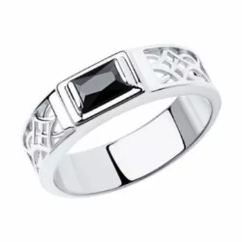 Серебряное кольцо с фианитом