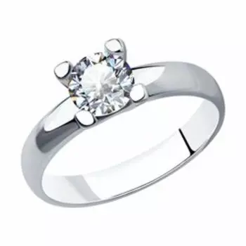 Серебряное кольцо с фианитом