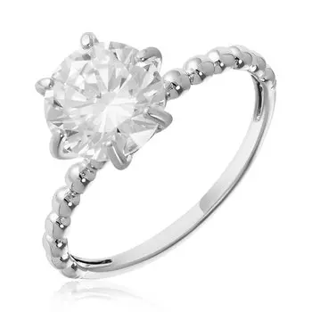 Серебряное кольцо с фианитом