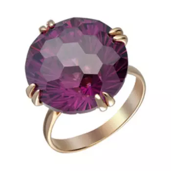 Серебряное кольцо с фиолетовым фианитом