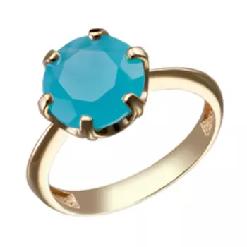 Серебряное кольцо с голубым агатом