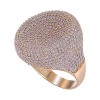 Серебряное кольцо с голубым кубическим цирконием