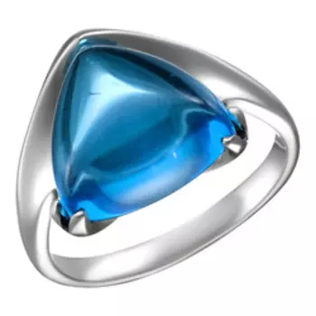 Серебряное кольцо с голубым кварцем