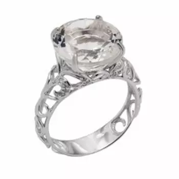 Серебряное кольцо с горным хрусталем