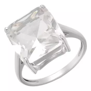 Серебряное кольцо с горным хрусталем