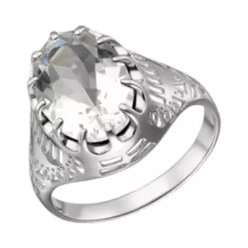 Серебряное кольцо с горным хрусталем