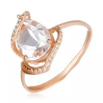 Серебряное кольцо с горным хрусталем