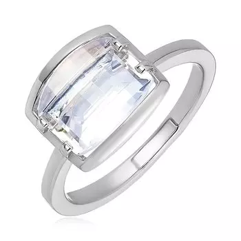 Серебряное кольцо с горным хрусталем