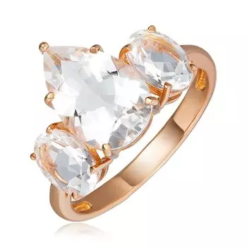 Серебряное кольцо с горным хрусталем