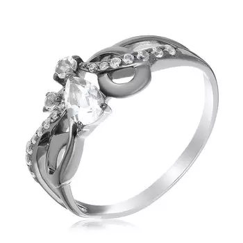 Серебряное кольцо с горным хрусталем