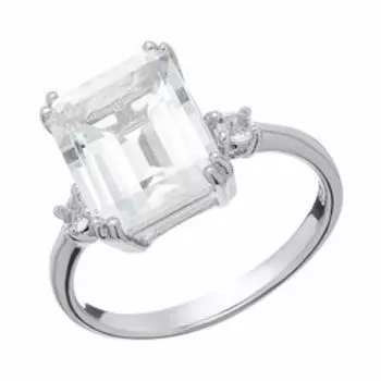 Серебряное кольцо с горным хрусталем