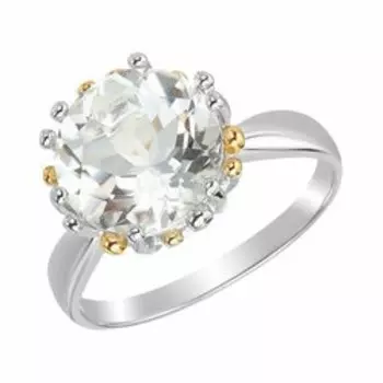 Серебряное кольцо с горным хрусталем