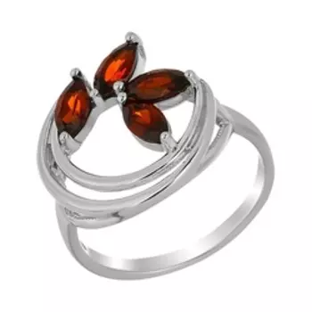 Серебряное кольцо с гранатами
