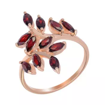 Серебряное кольцо с гранатами