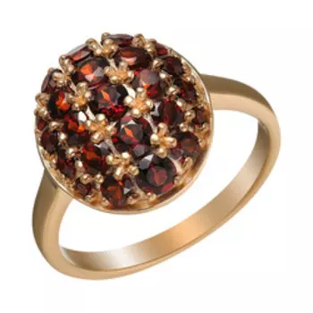 Серебряное кольцо с гранатами