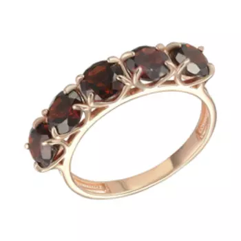 Серебряное кольцо с гранатами