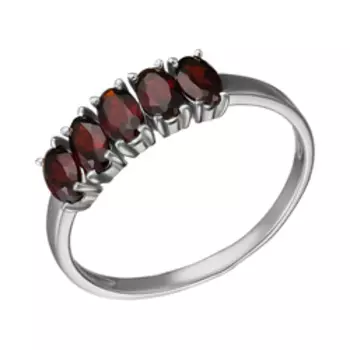 Серебряное кольцо с гранатами