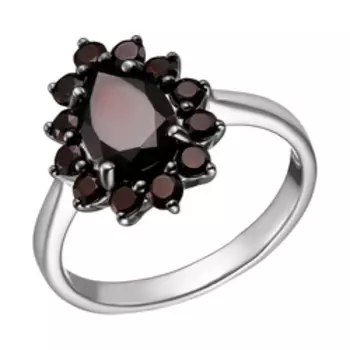 Серебряное кольцо с гранатами