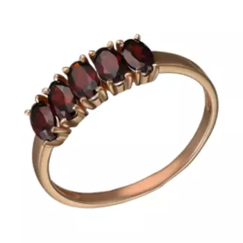 Серебряное кольцо с гранатами